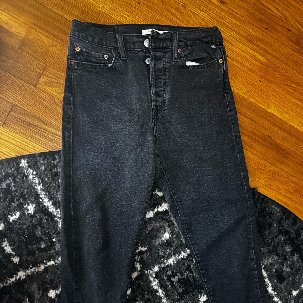 Levi black/grey Wedgie Skinny Jeans